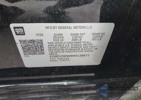 2022 Cadillac Ct5-V V-Series from USA, damaged, VIN 1G6DV5RW9N0136872